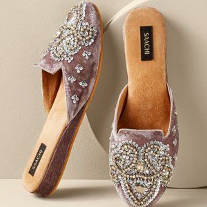 NWT Soft Surroundings Adelaide Embellished Mule Slides